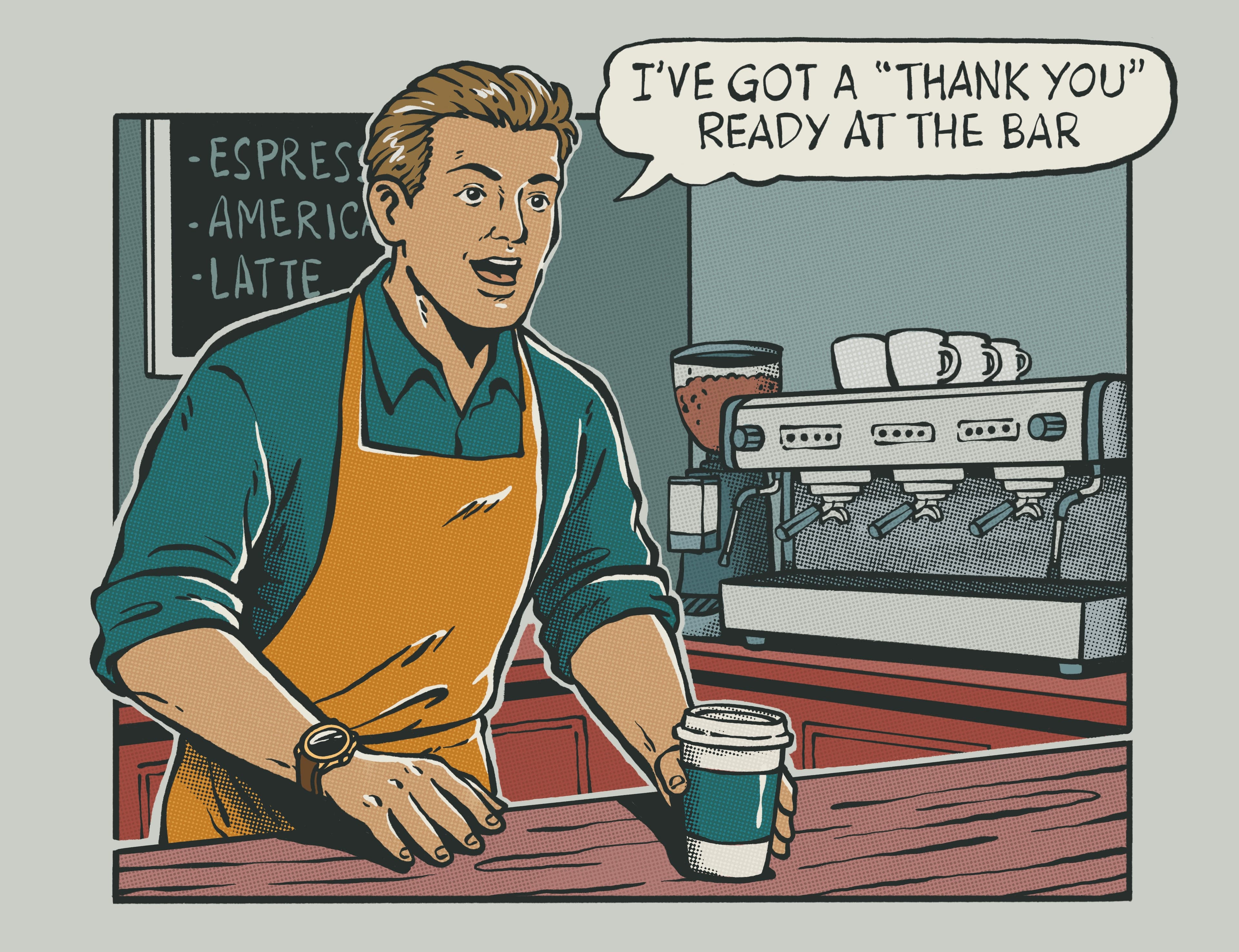 "Thank You" Ready at the Bar